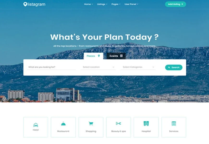 Plantilla de listado de directorio de Bootstrap
