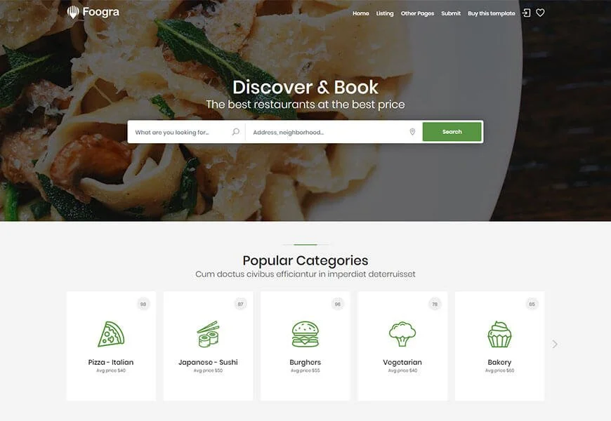 business listing website template