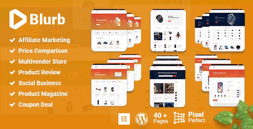 Blurb - temă WordPress de marketing afiliat