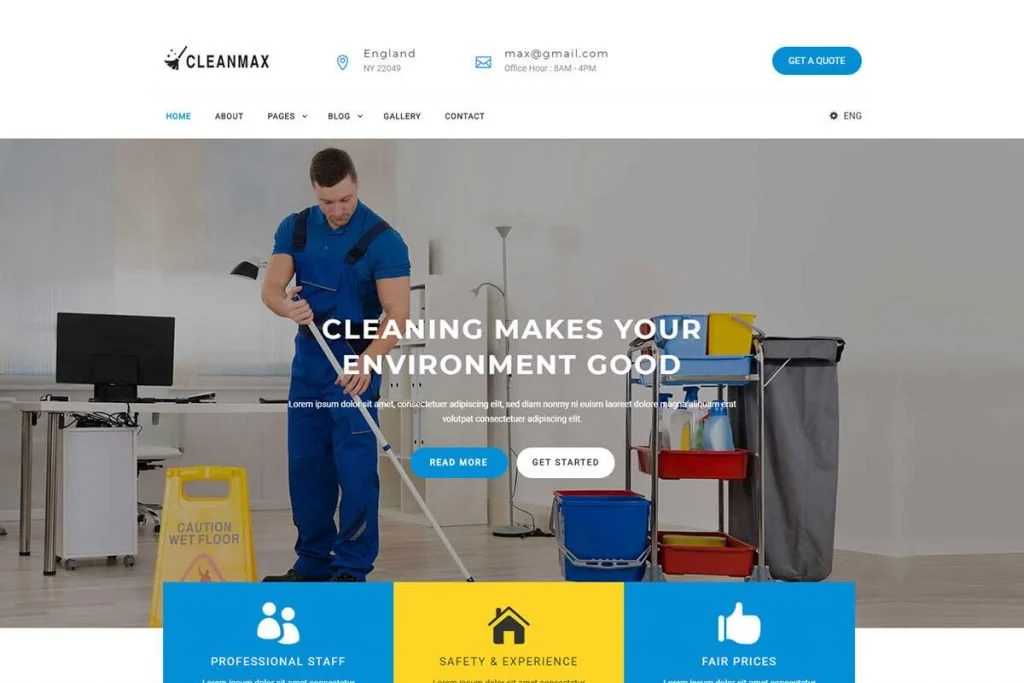 plantilla html de empresa de limpieza