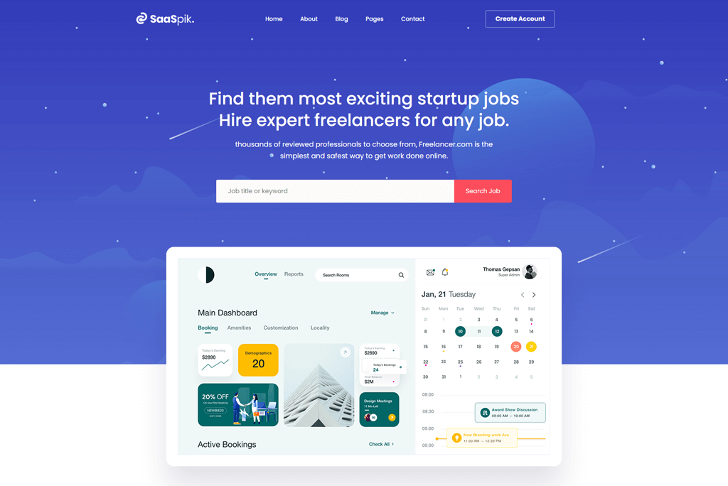 SaaSpik - Plantilla de sitio web SaaS html