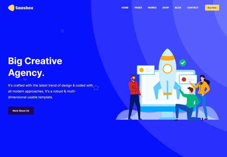 Saasbox: las mejores plantillas de sitios web de SaaS