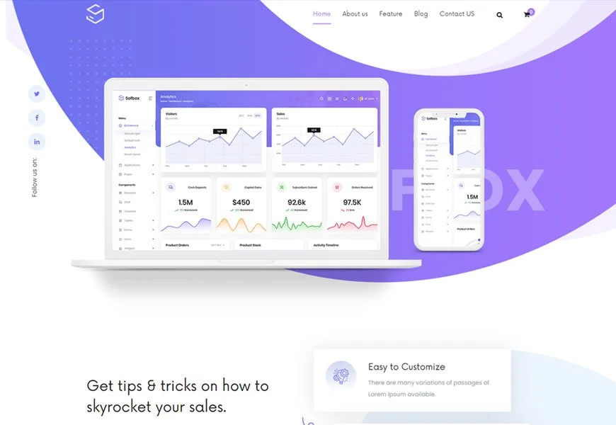 Sofbox - Plantillas de sitios web SaaS