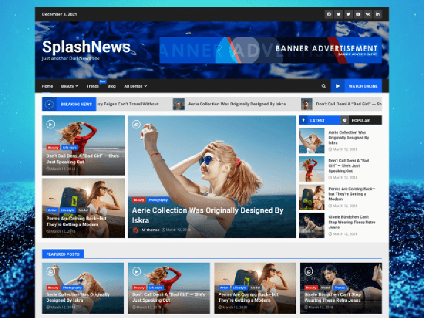 SplashNews - free news wordpress theme