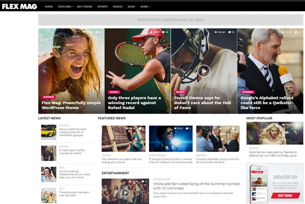 Flex Mag - tema WordPress berita terbaik