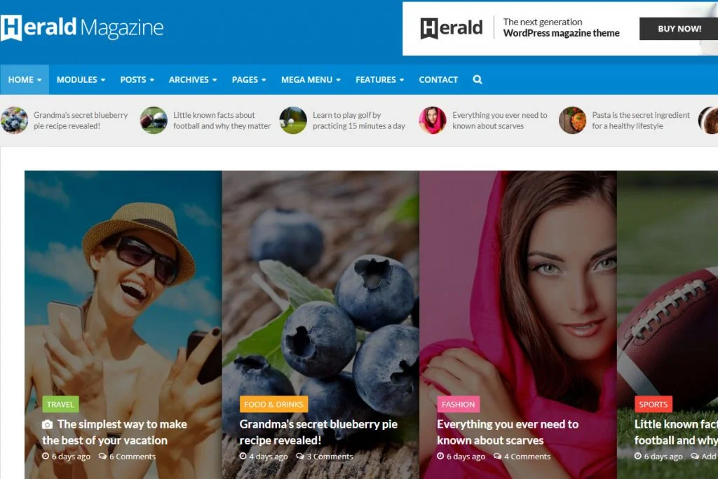 Herald - tema WordPress berita terbaik