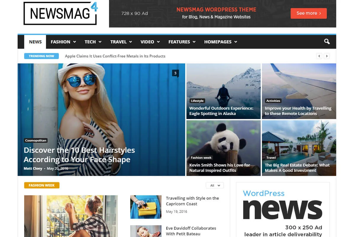 tema WordPress surat kabar