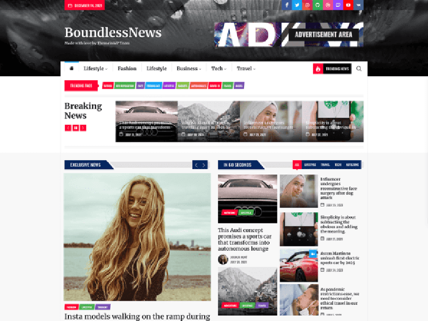 BoundlessNews - berita tema WordPress gratis
