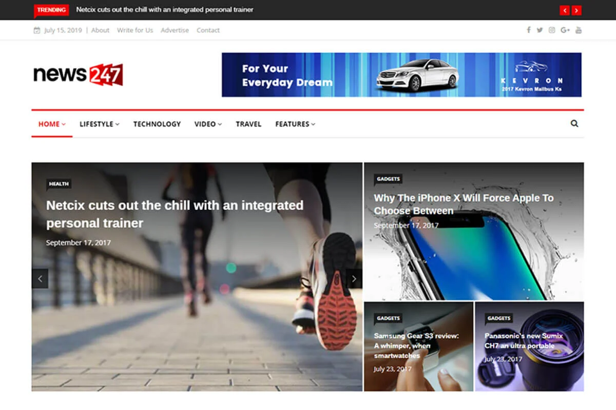 Tema WordPress Nes247