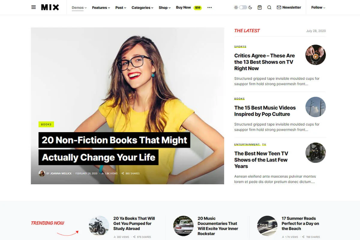 Newsblock adalah tema WordPress berita terbaik