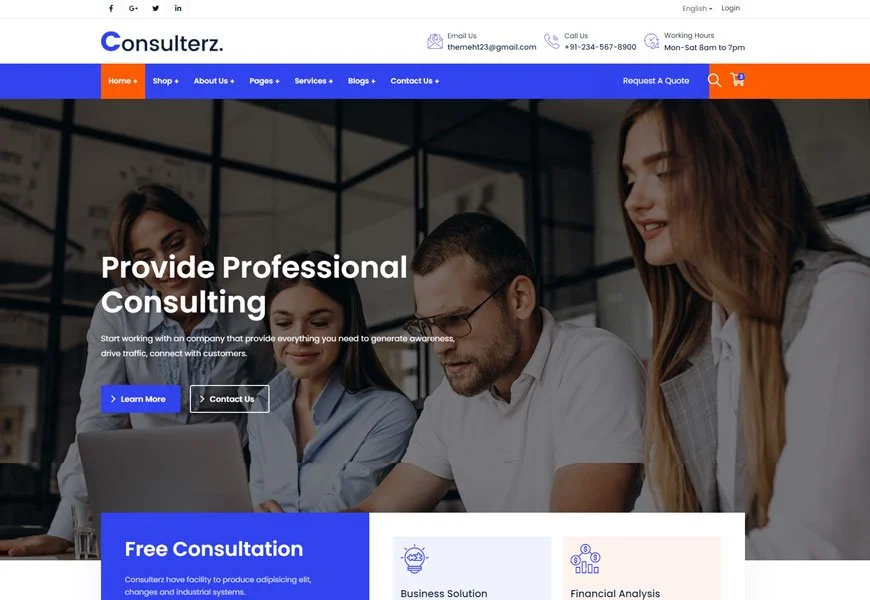 Consulterz - cea mai bună temă de consultanță WordPress