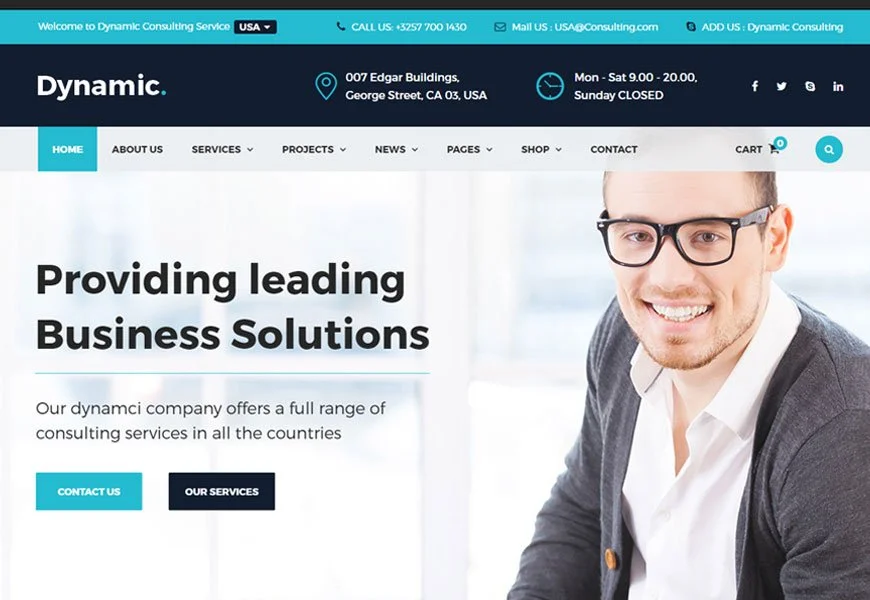 Dynamic - cele mai bune șabloane de site-uri de consultanță