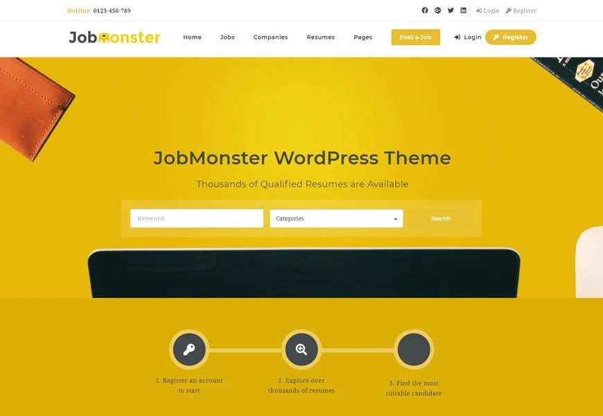 Jobmonster - temă WordPress pentru panoul de locuri de muncă
