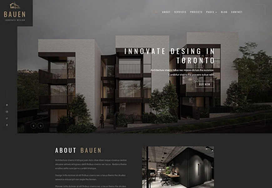 BAUEN - plantillas de sitios web de arquitectura