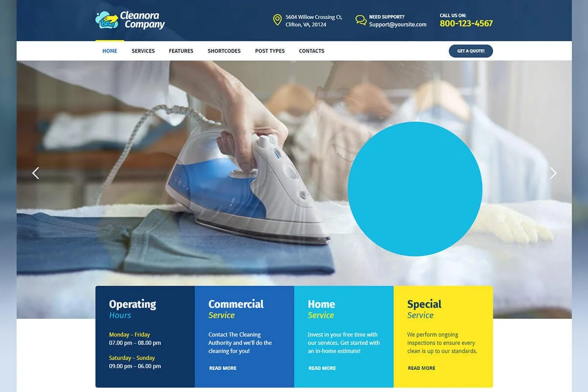 empresa de limpieza tema de WordPress