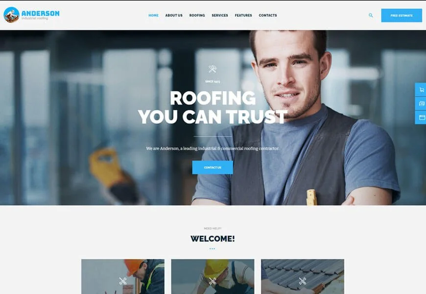 Tema WordPress untuk atap