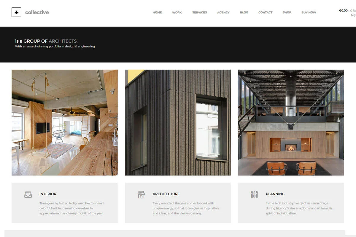 Tema WordPress minimalistă pentru portofoliu