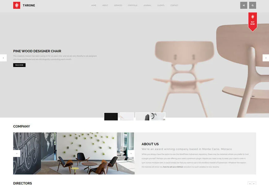 Tronul este o altă temă minimalistă WordPress
