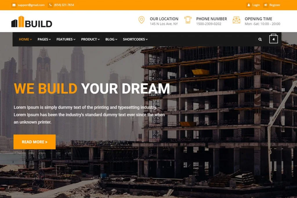 plantillas de sitios web de empresas de construcción