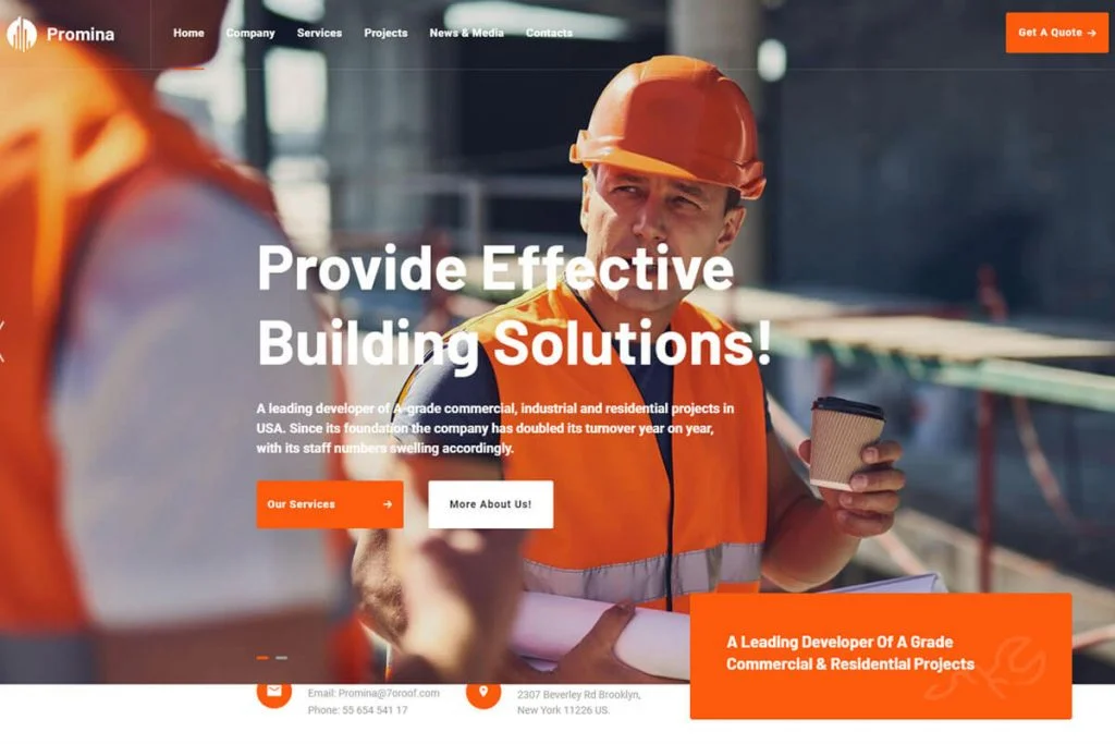Promina  construction website templates