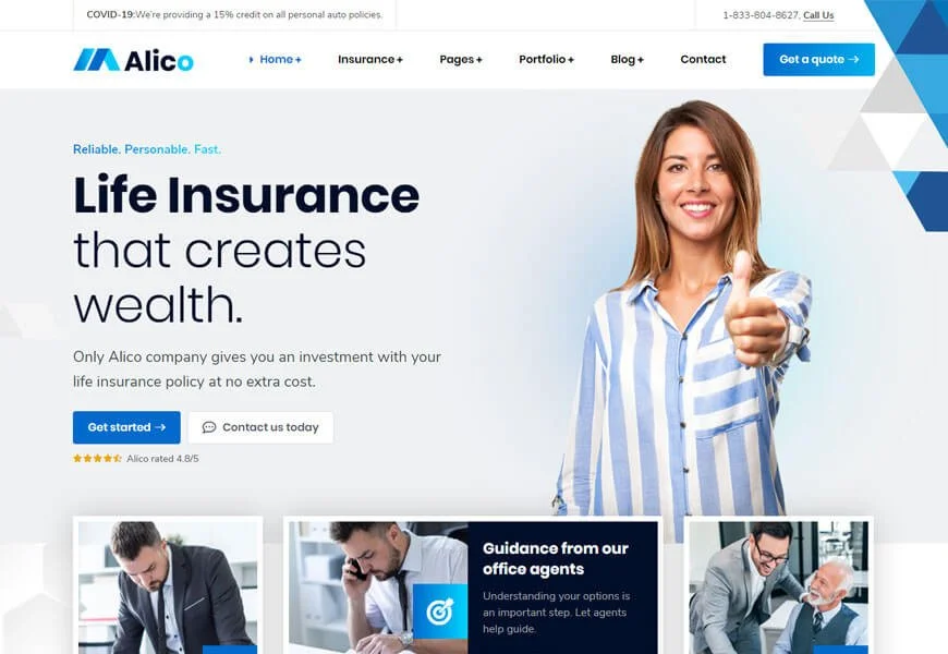 Alico este cele mai bune teme WordPress pentru asigurări
