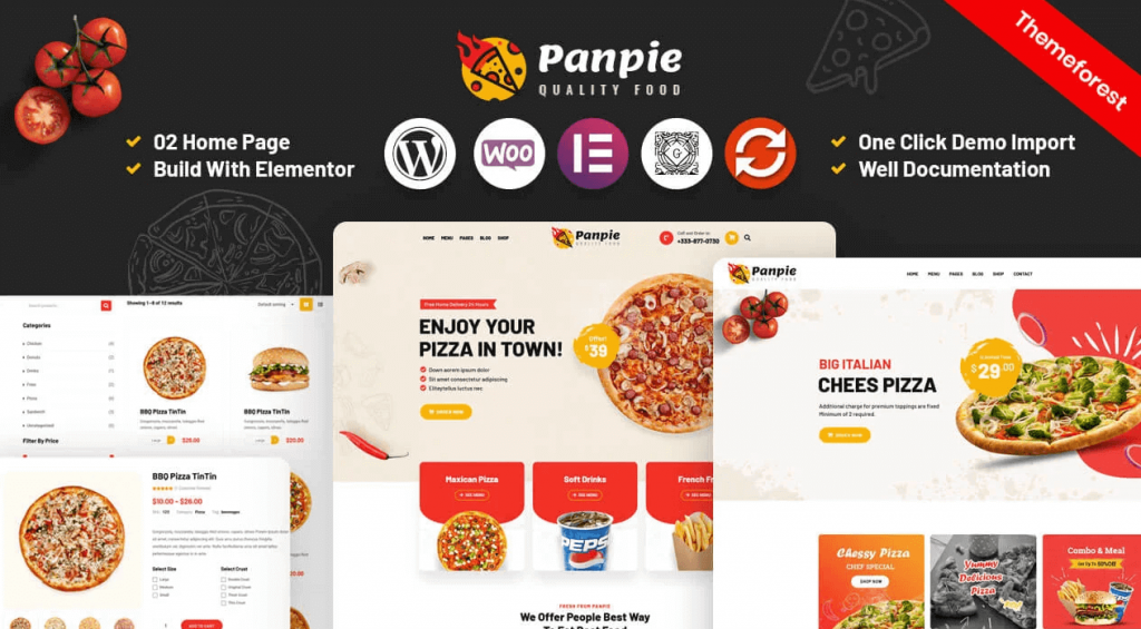 PanPie - Cea mai bună temă WordPress pentru restaurante