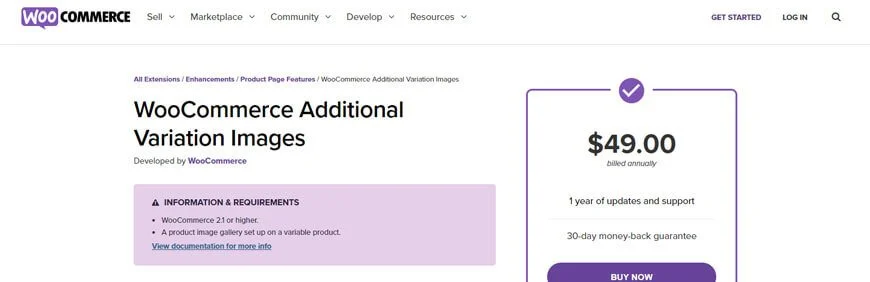 Images de variation supplémentaires WooCommerce