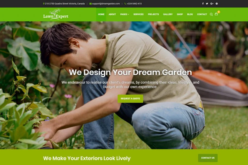 Lawn Expert este un șablon excelent pentru site-ul web