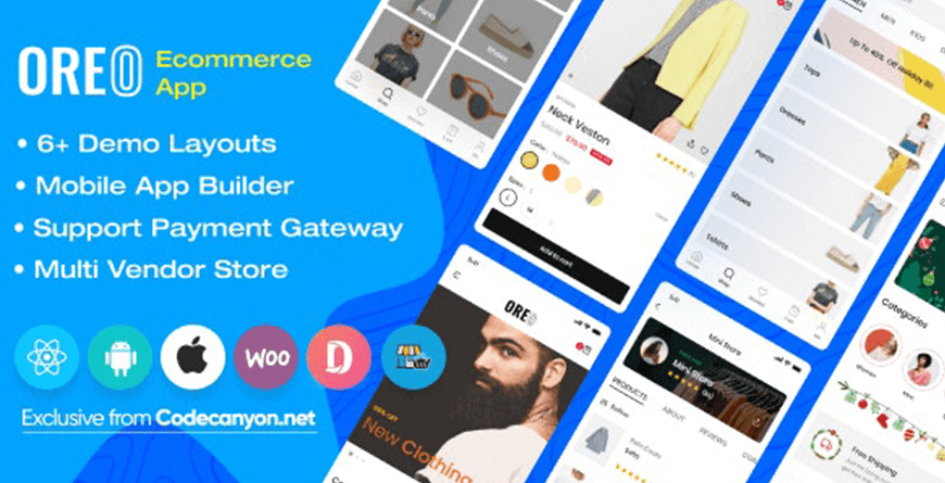 Oreo Fashion - Meilleurs modèles d'applications natives React