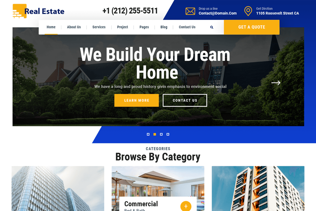 VW Real Estate - thèmes WordPress gratuits pour l'immobilier