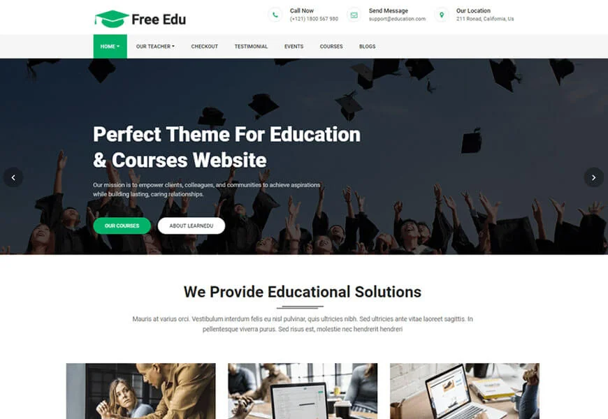 tema wordpress di educazione gratuita