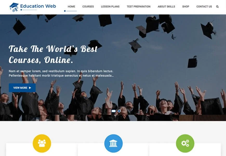 tema wordpress web per l'istruzione