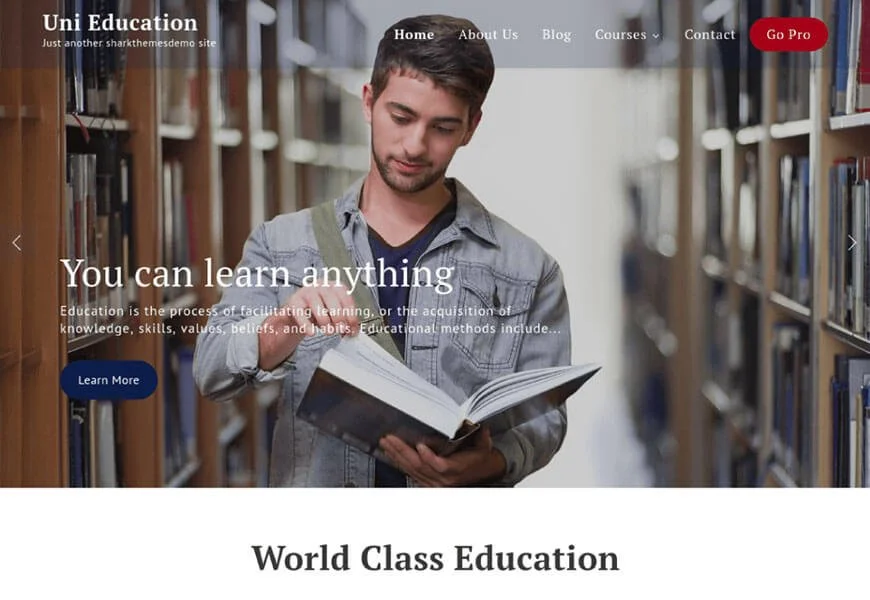 tema wordpress gratuito per il sito web della scuola