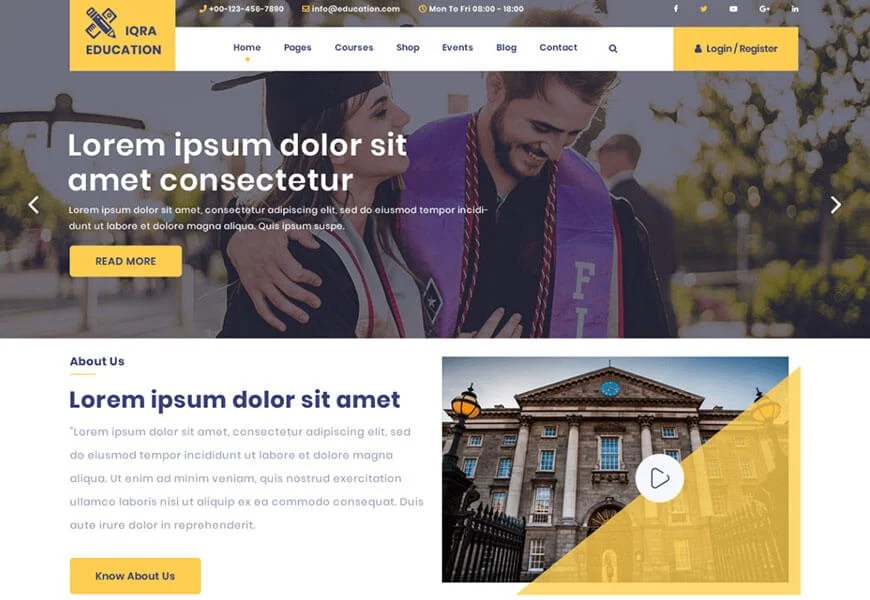 iqra tema educativo wordpress