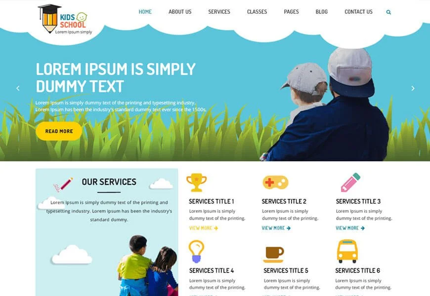 i migliori temi wordpress gratuiti per l'educazione della scuola materna per i siti web educativi