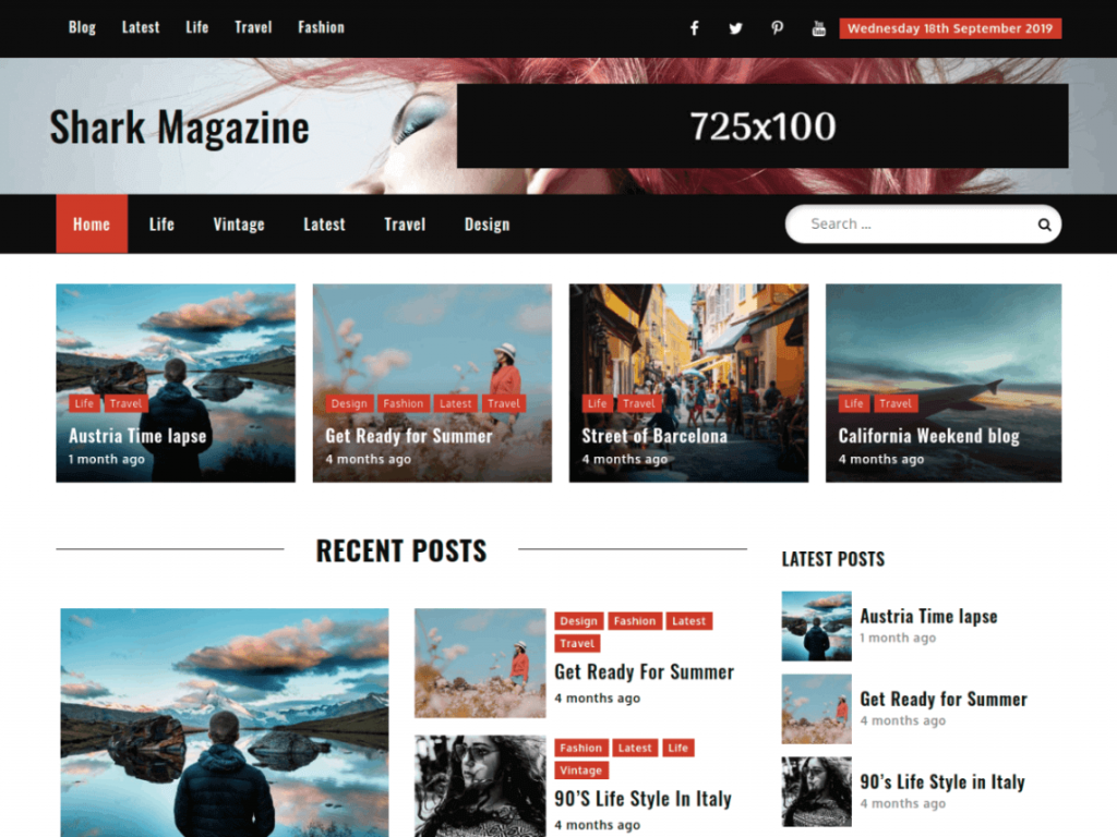 Revista Shark: Temas da revista WordPress