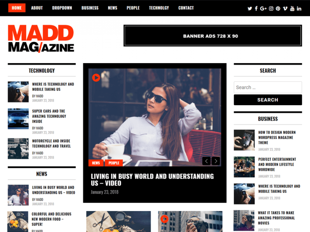 Madd Magazine: Temas da revista WordPress