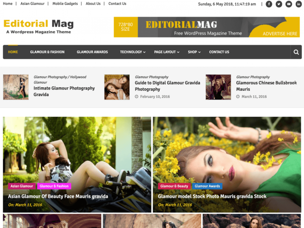 Editorialmag: Tema da revista WordPress