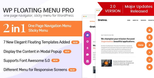 WordPressフローティングメニュープラグイン