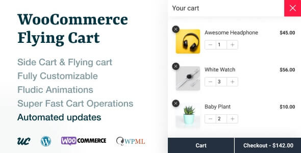 Carro volador de WooCommerce: las mejores extensiones de mini carro de WooCommerce