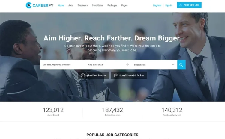Careerfy, ein WordPress-Theme für Stellenangebote.