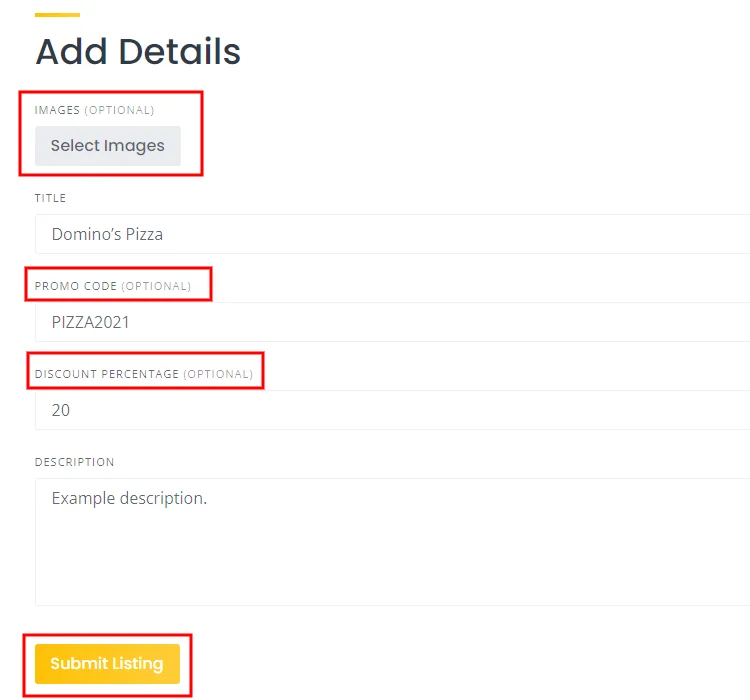 Adăugarea unui nou cupon pe site-ul web de cupon WordPress.
