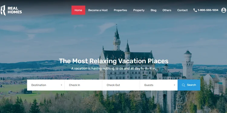 RealHomes: tema de WordPress para alquiler de propiedades.