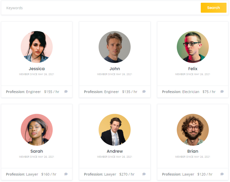 Directorio de miembros.