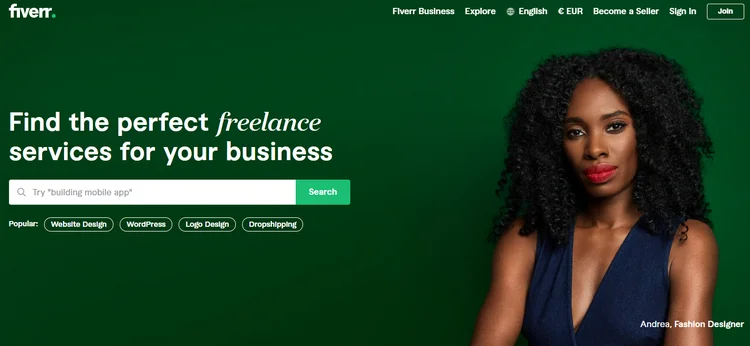 Fiverr-Titelseite