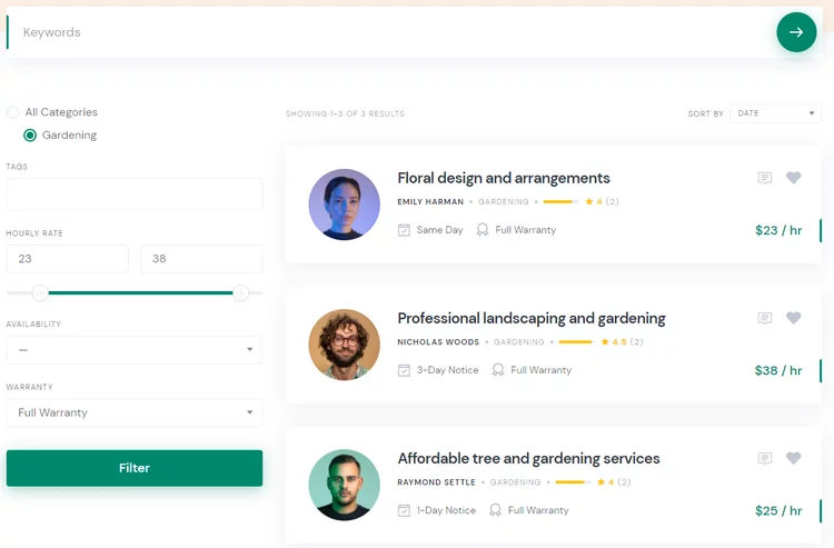 Ein Peer-to-Peer-Marktplatz für Dienstleistungen, der mit WordPress erstellt wurde.