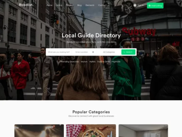 Robolist Lite, un tema gratuito de WordPress.