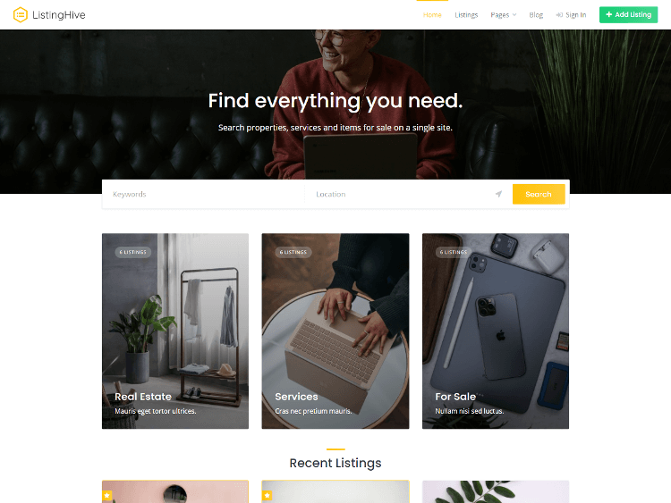 Tema de directorio gratuito de WordPress