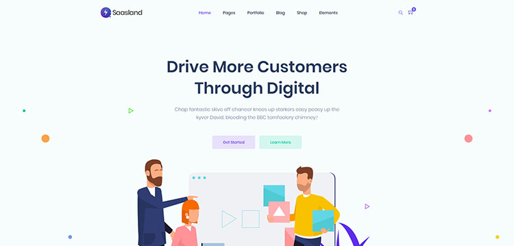 SaasLand - Tema multipropósito de WordPress para SaaS y Startups