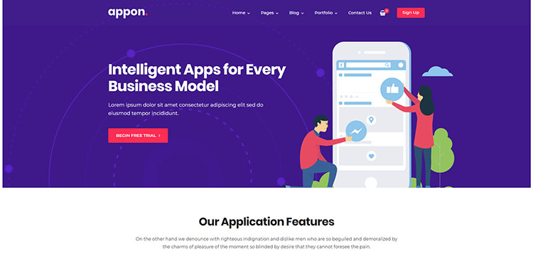 Appon - Tema de aplicación y software SaaS
